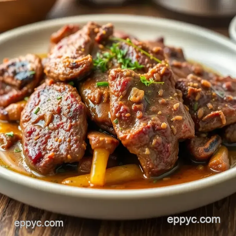 Savory Brisket with Beef Bouillon Blend presentation