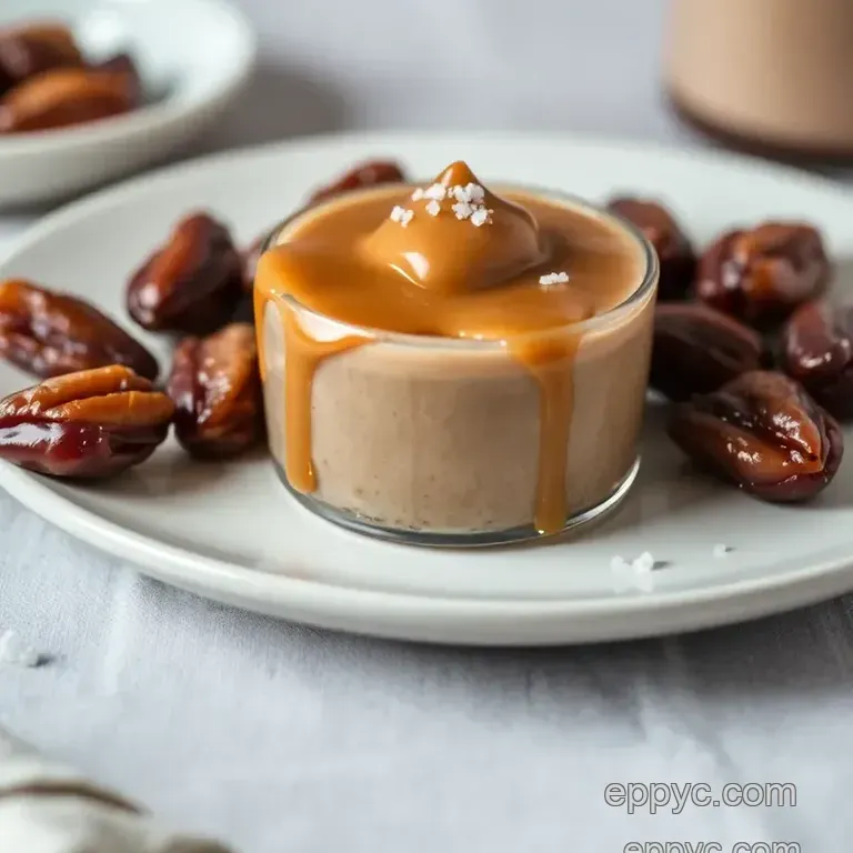 Blissful Blend Date Caramel: a Silky Vegan Delight presentation