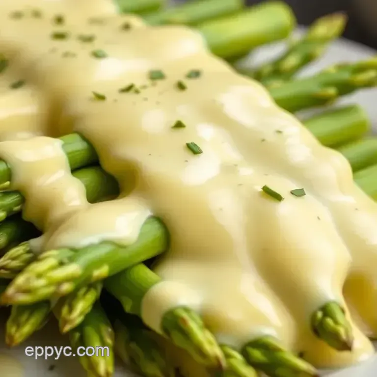 Delicate Boiled Asparagus with Luscious Creamy Hollandaise