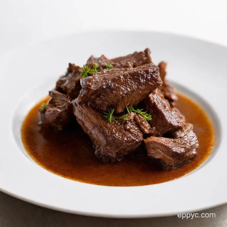 Braised BoneIn Beef Short Ribs with Red Wine Reduction