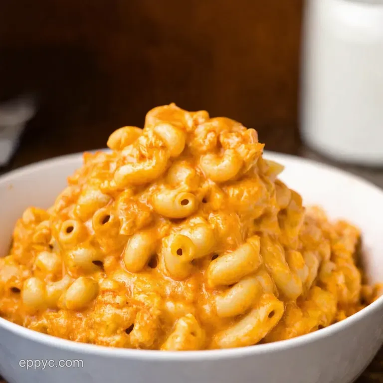 Buffalo Chicken Mac Cheese presentation