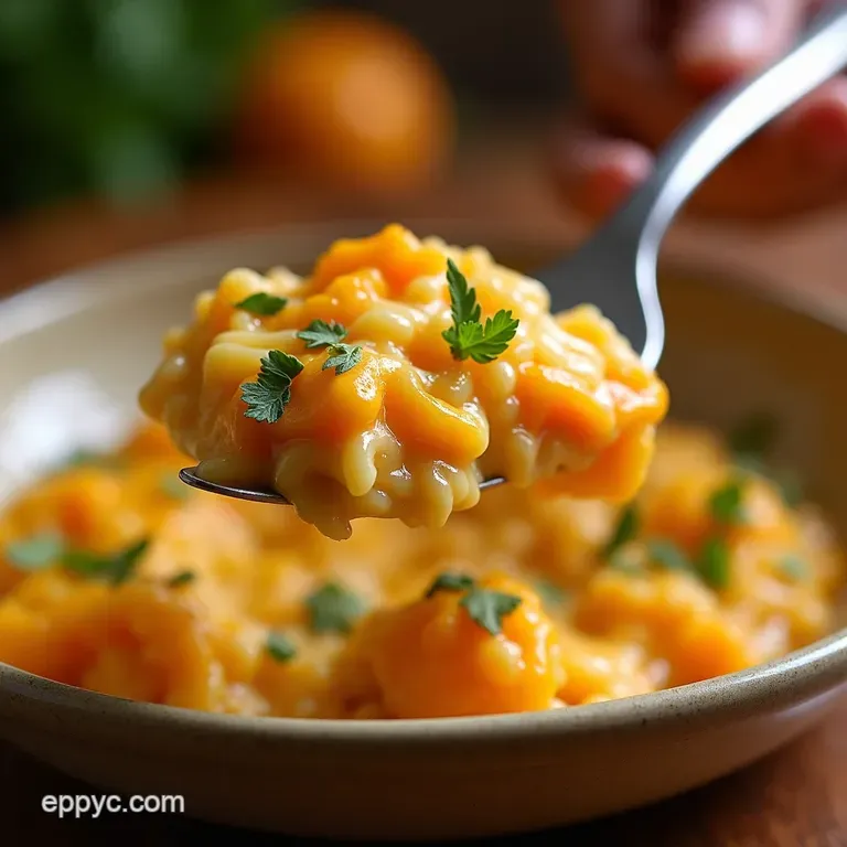 The Ultimate Creamy Butternut Cheddar Squash Casserole presentation