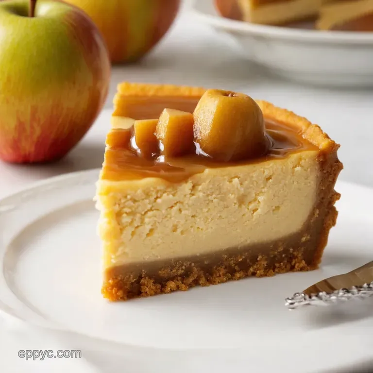 Caramel Apple Crumble Cheesecake
