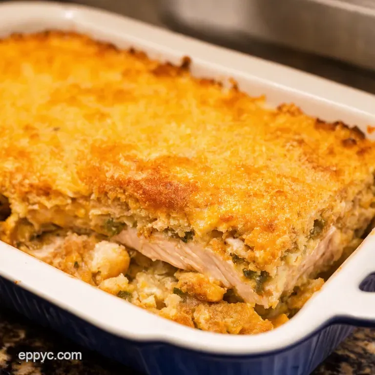 Chicken Stuffing Casserole the Ultimate Comfort Food presentation