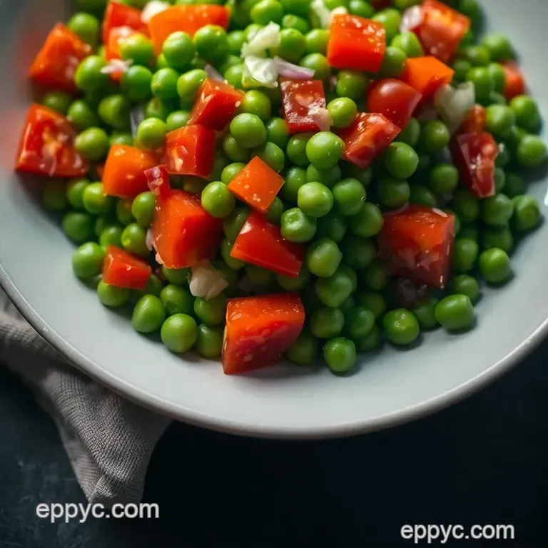 Chilled Garden Pea Salad with Creamy Dressing presentation