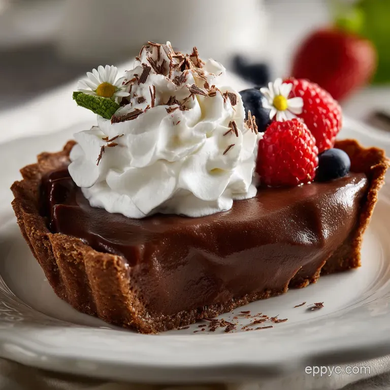 Chocolate Pudding Pie: Silky Dark Chocolate Filling
