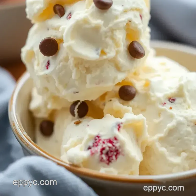 Churned Vanilla Ice Cream Delight presentation