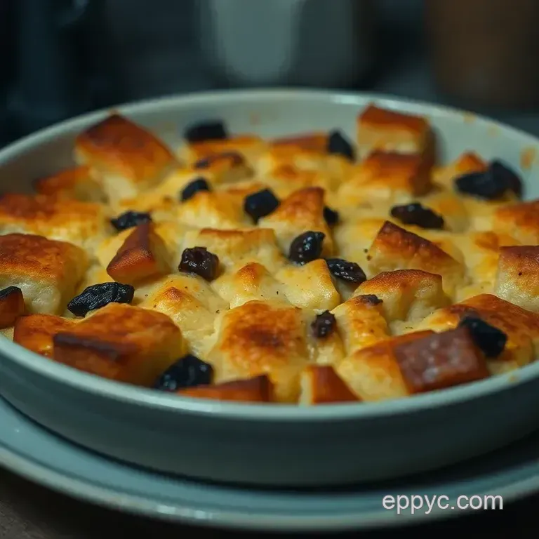 Classic British Bread and Butter Pudding with a Touch of Spice