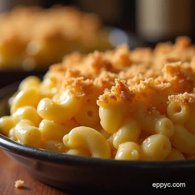 The Ultimate CrumbTopped Cheesy Dream Classic Baked Macaroni Cheese presentation