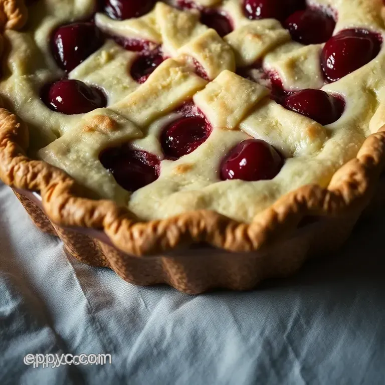 Classic Cherry Pie with a Flaky Crust presentation