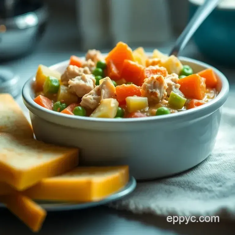 Classic Chicken Pot Pie Slow Cooker presentation