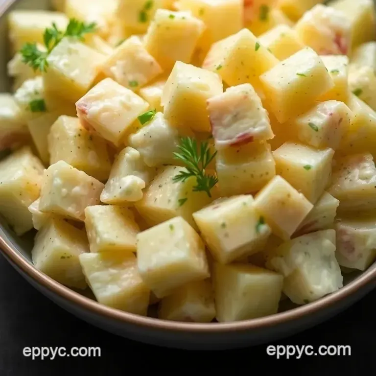 Classic Creamy Homemade Potato Salad presentation