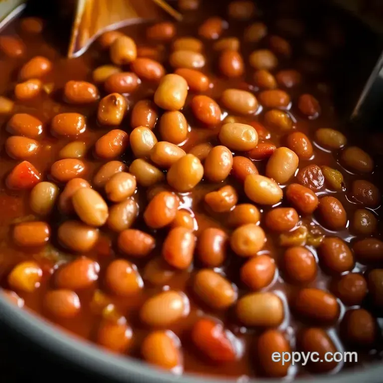 Classic English Baked Beans with a Smoky Twist presentation