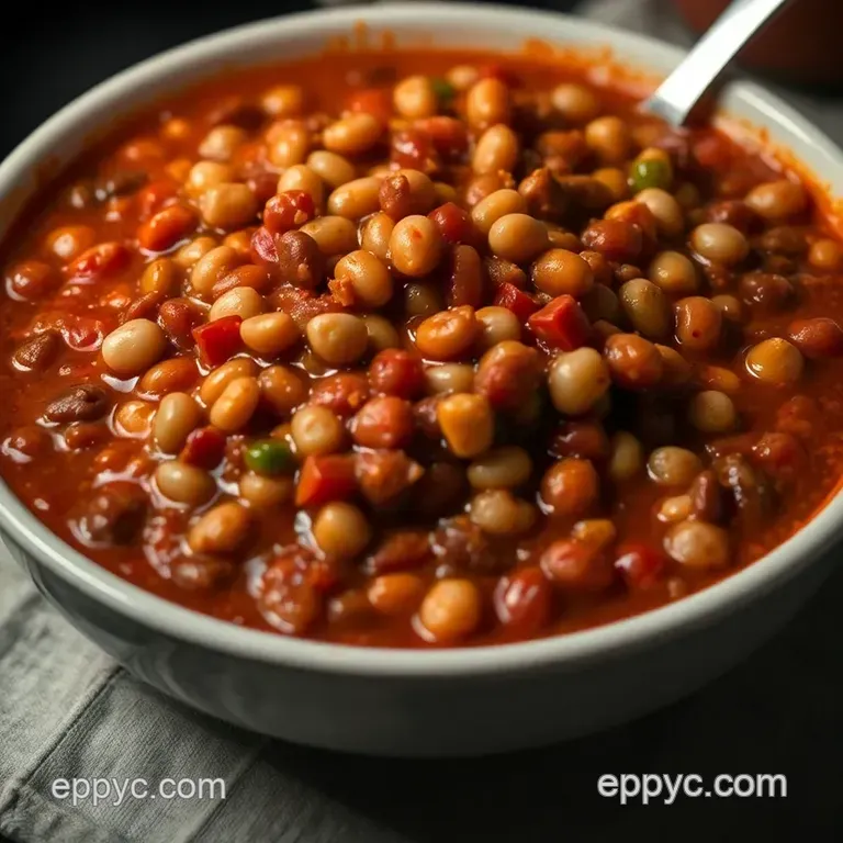 Classic Five-Bean Easy Chili presentation