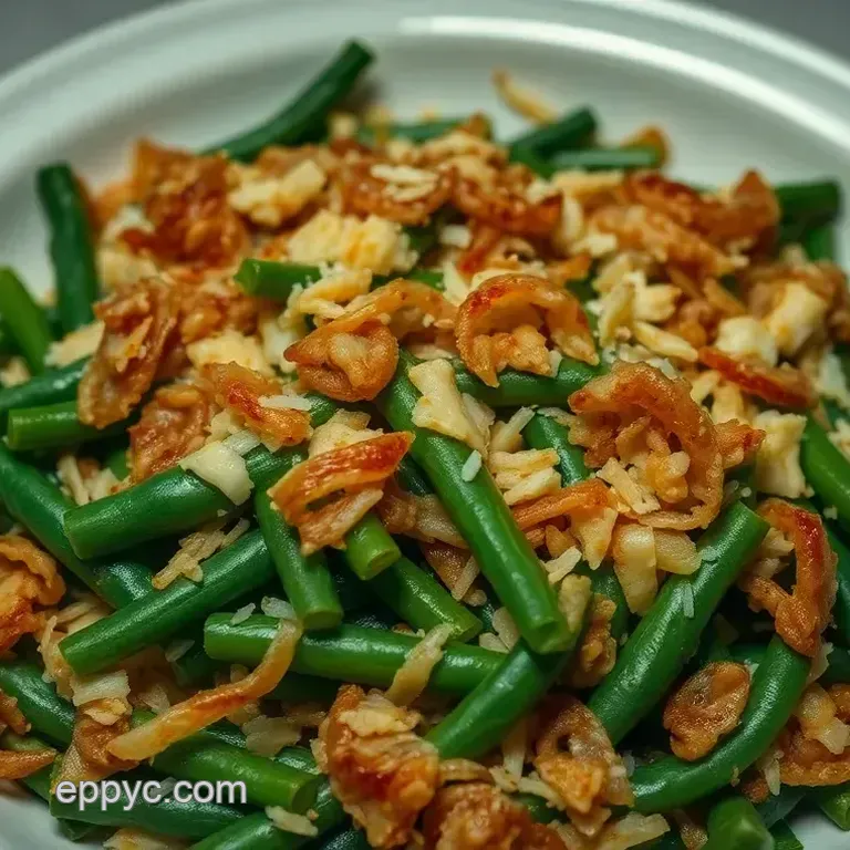 Classic Green Bean Casserole with Crispy Onion Topping