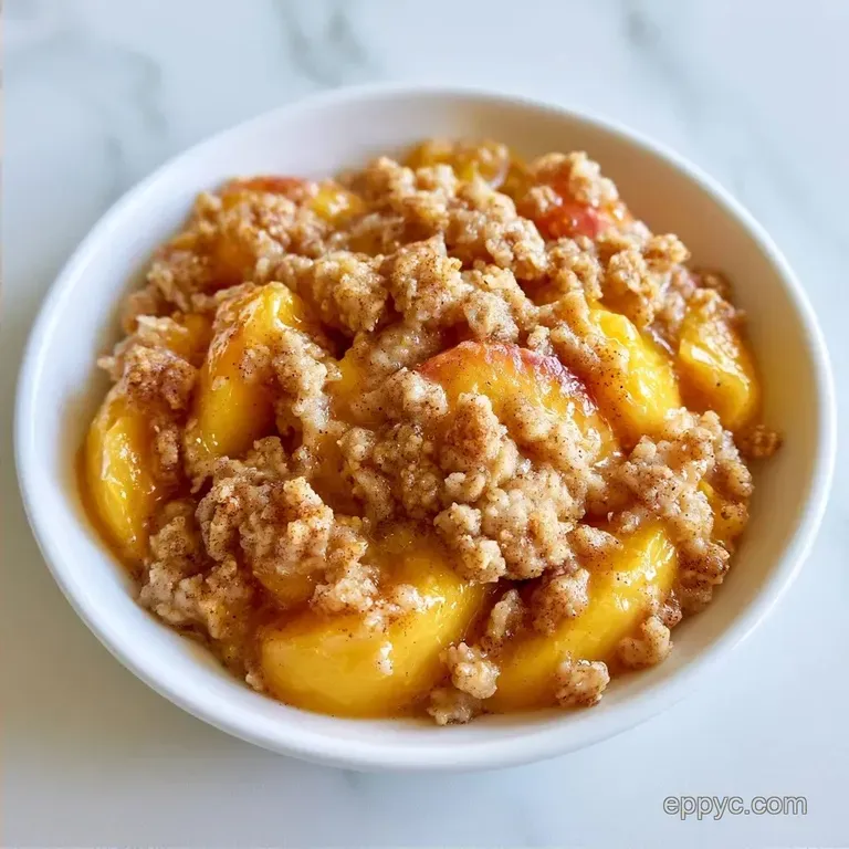 Old Fashioned Peach Crisp: Golden Crunch