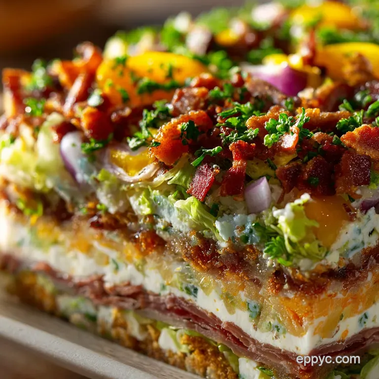 Seven Layer Salad the Classic Potluck Star a Chefs Crispier Update presentation