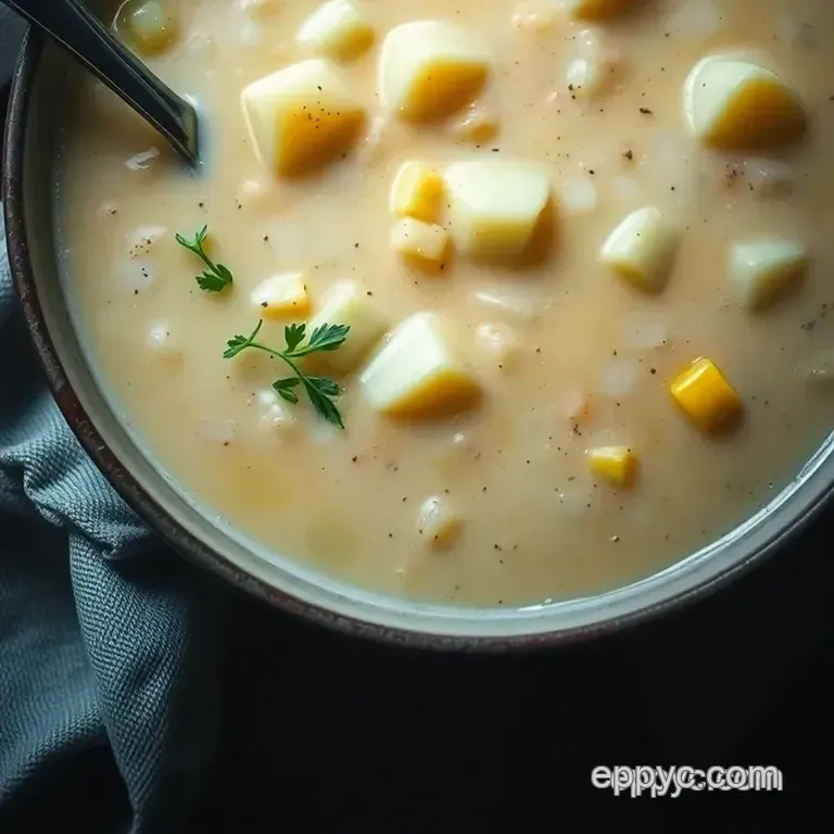 Comforting Pioneer Lady Potato Soup presentation
