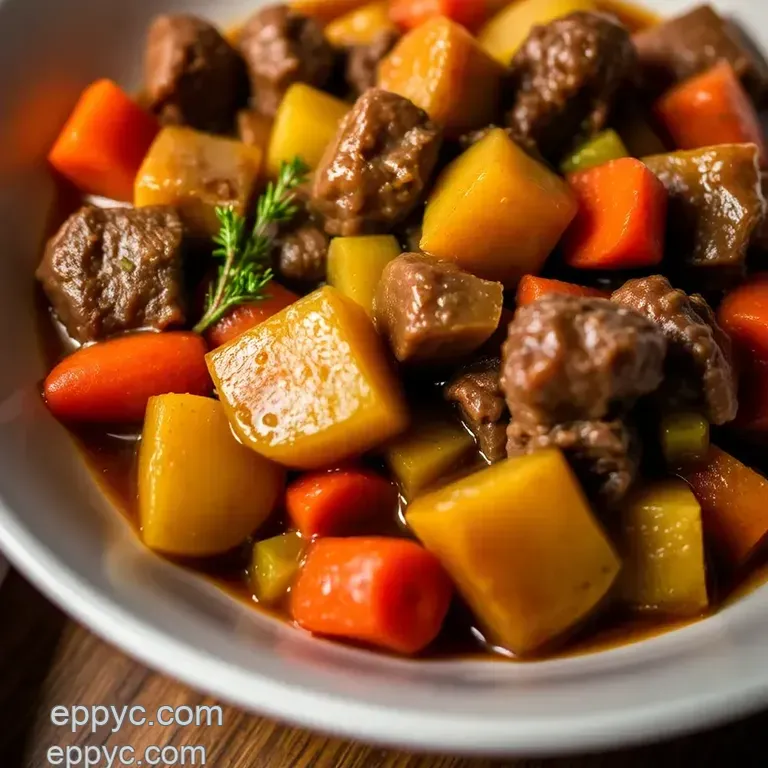 Comforting Pioneer Woman Stewed Beef presentation