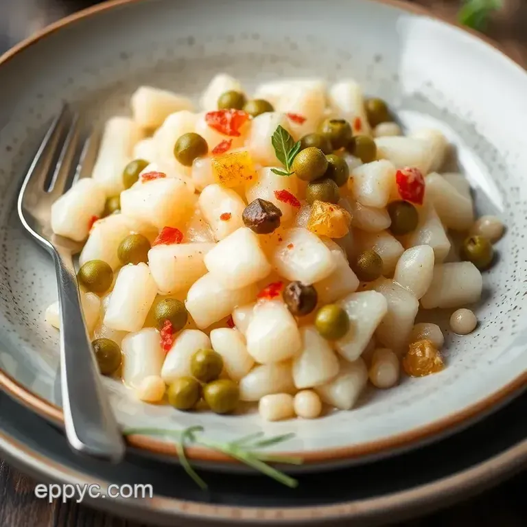 Corbina Roe with Lemon Zest and Capers presentation