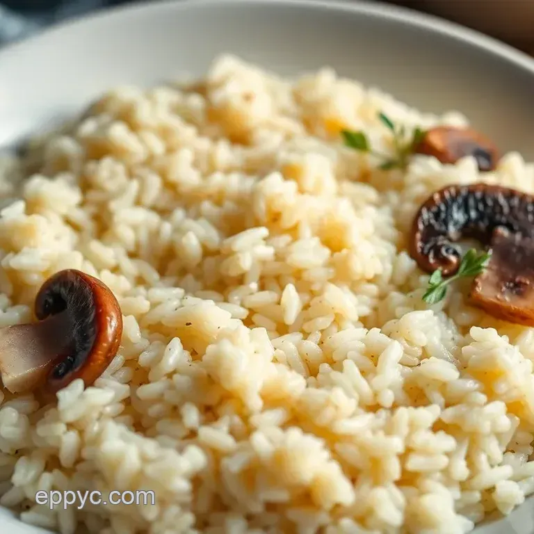 Creamy Arborio Risotto with Mushrooms and Parmesan
