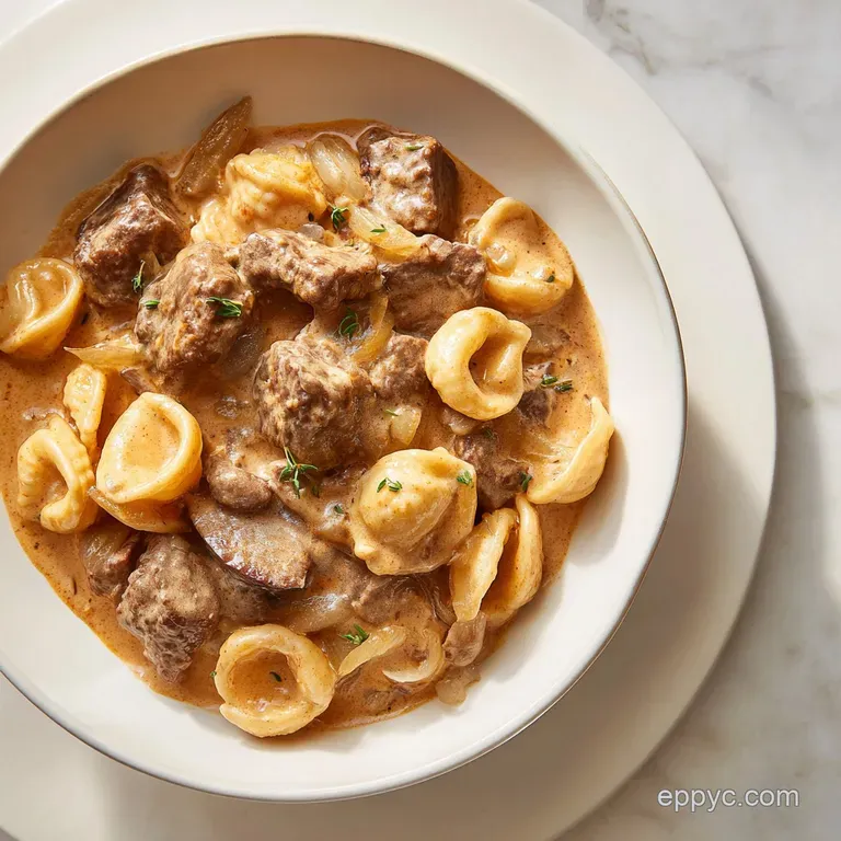 One-Pot Creamy Beef and Shells: Velvety and Rich