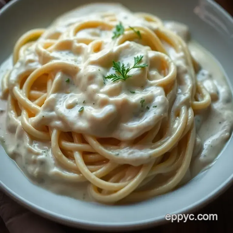 Creamy Cashew Alfredo Sauce: A Deliciously Dairy-Free Delight presentation