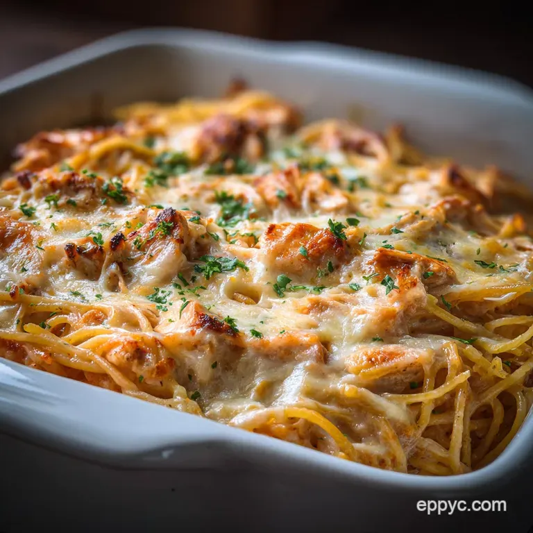 Creamy Chicken Spaghetti Casserole Recipe