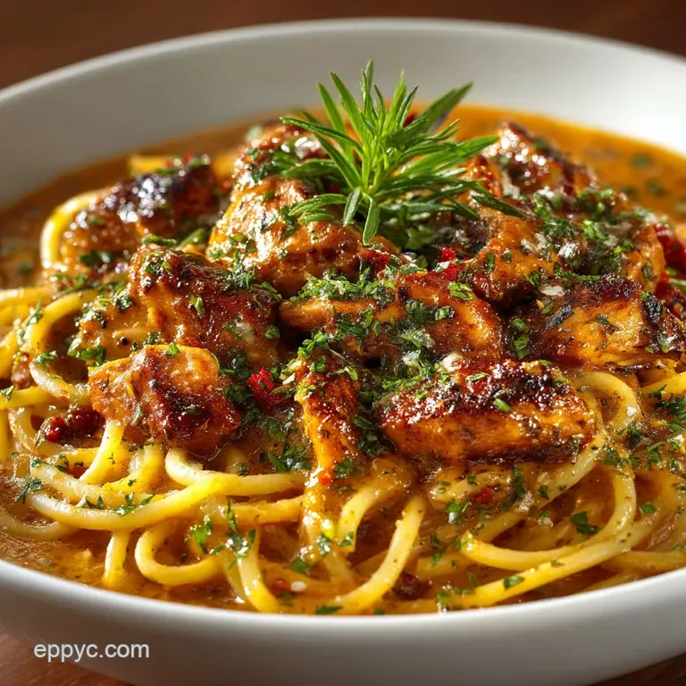 Winner Winner Chicken Dinner Spaghetti Sauce Hearty Creamy presentation