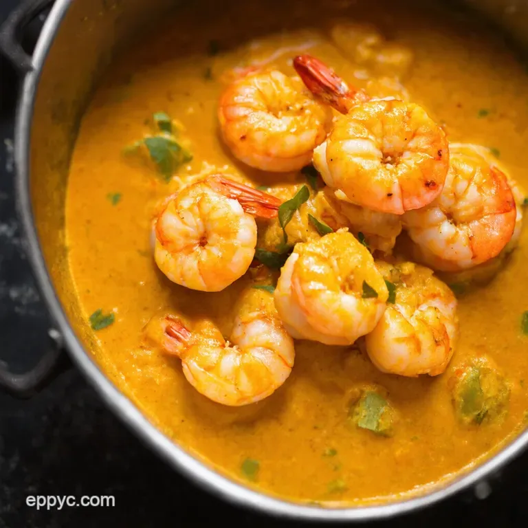 Creamy Coconut Shrimp Curry a Taste of the Tropics presentation