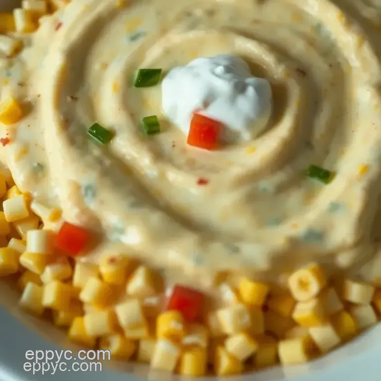 Creamy Corn Dip with a Kick presentation