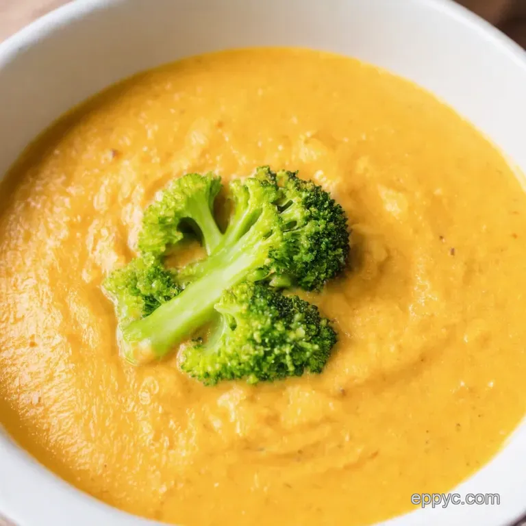 Creamy Dreamy Broccoli Cheese Soup presentation