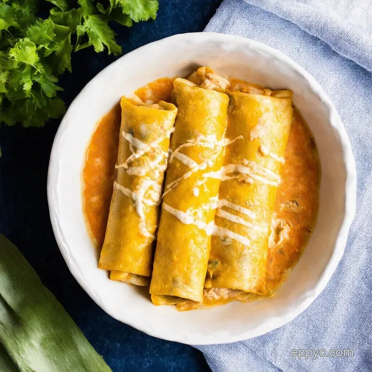 Creamy Dreamy Chicken Enchiladas with White Sauce