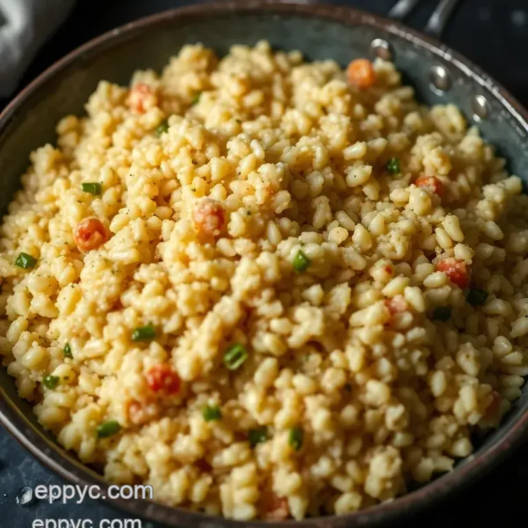 Creamy Mushroom Risotto with Quinoa presentation
