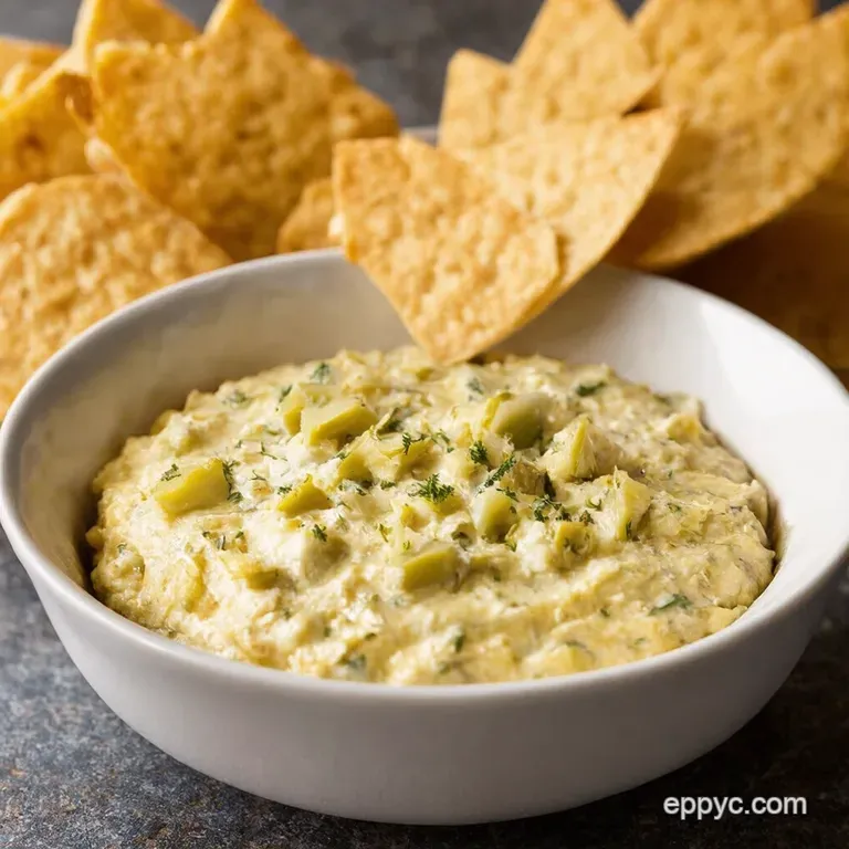 Creamy Parmesan Artichoke Dip Easy Peasy presentation