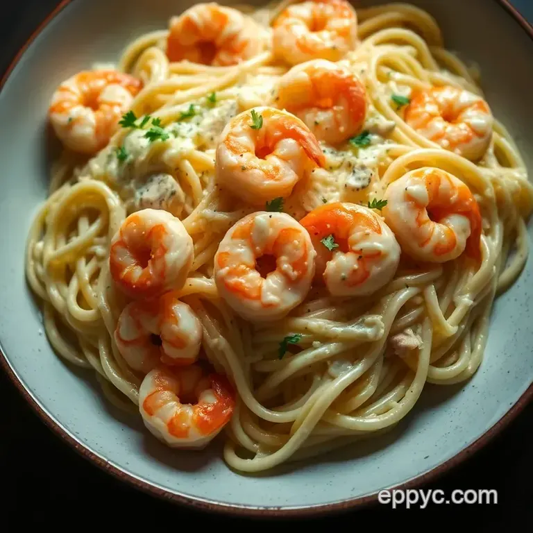 Creamy Shrimp Alfredo: a Decadent Pasta Dish for Any Occasion presentation