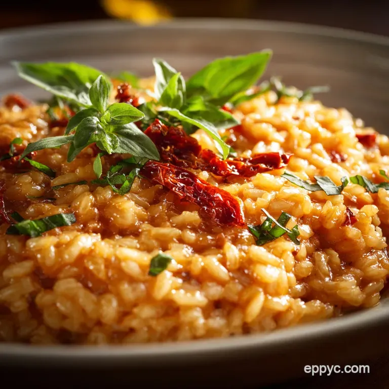 Sundried Tomato Risotto: How to Make Restaurant-Quality Creamy Rice presentation