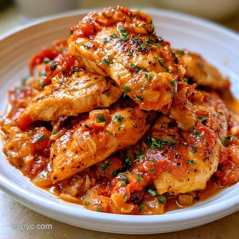 One-Pan Creamy Roma Tomato Chicken
