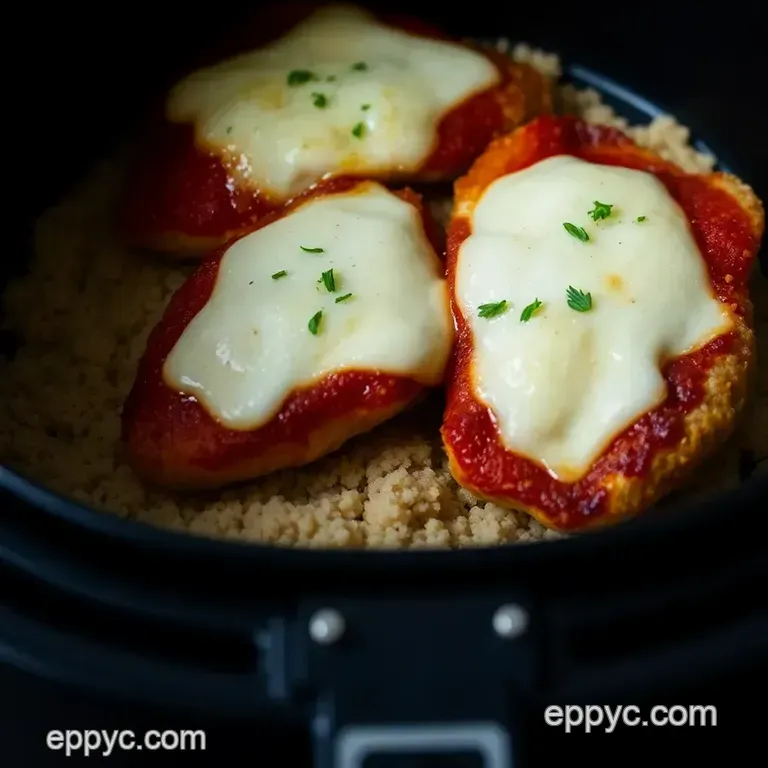 Crispy Air Fryer Chicken Parmesan Delight presentation