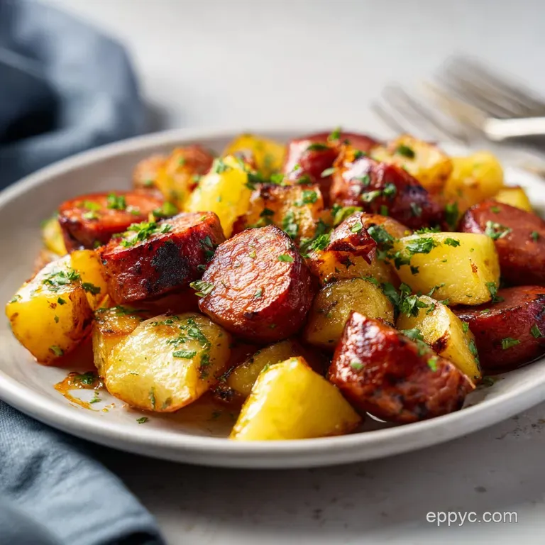Crispy Smoked Sausage and Potato Skillet