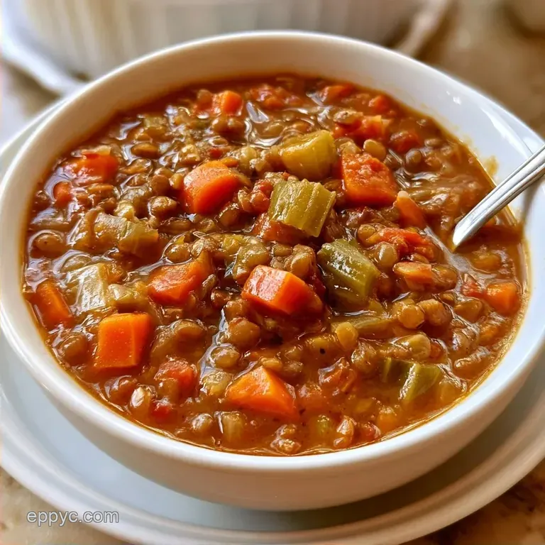 Slow-Cooked Crockpot Lentil Vegetable Soup