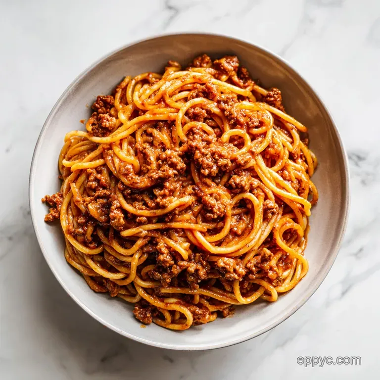 Crockpot Taco Spaghetti: Creamy and Cheesy