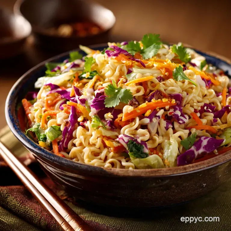Ramen Noodle Asian Salad: Our Ultimate Crunchy Asian Slaw Recipe presentation