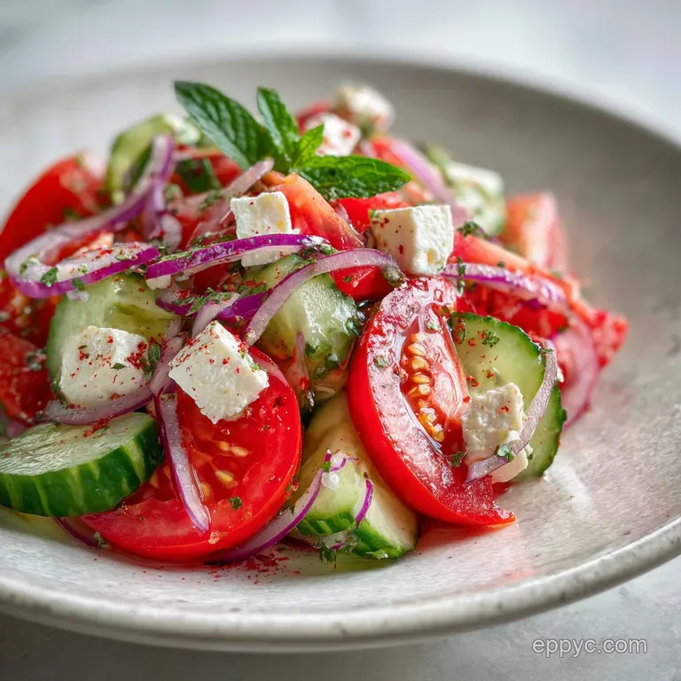 Mediterranean Cucumber Tomato Feta Salad