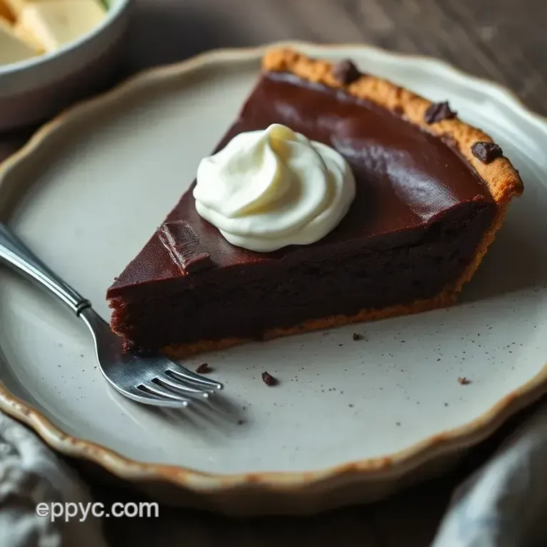 Decadent Chocolate Cream Pie presentation
