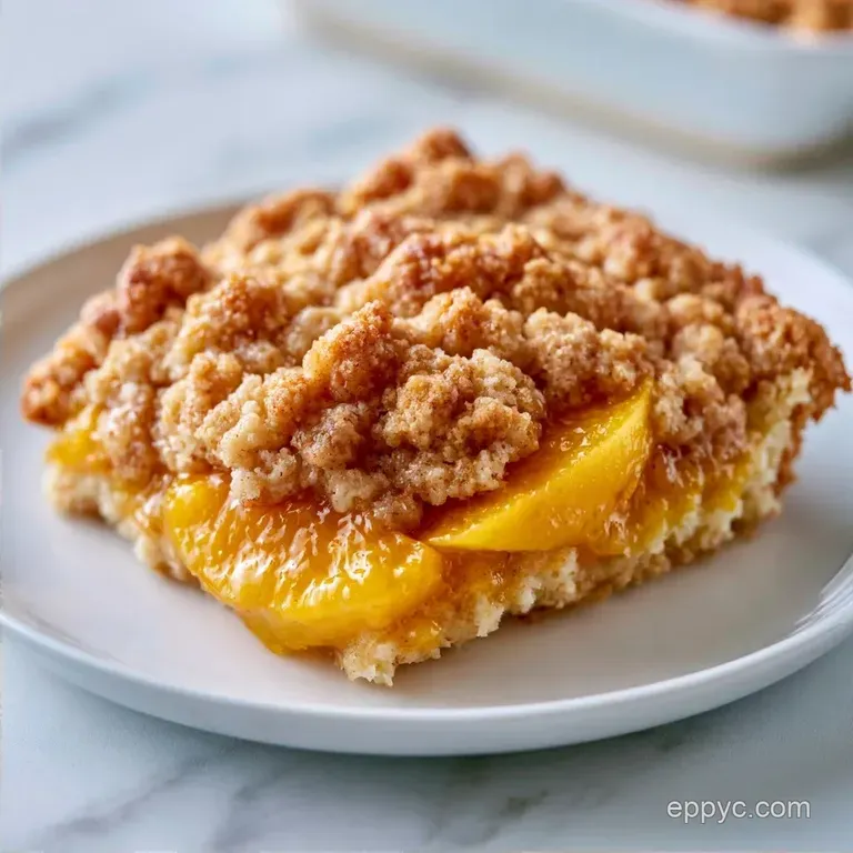 Deep Dish Peach Crumble Pie with Oat Crunch