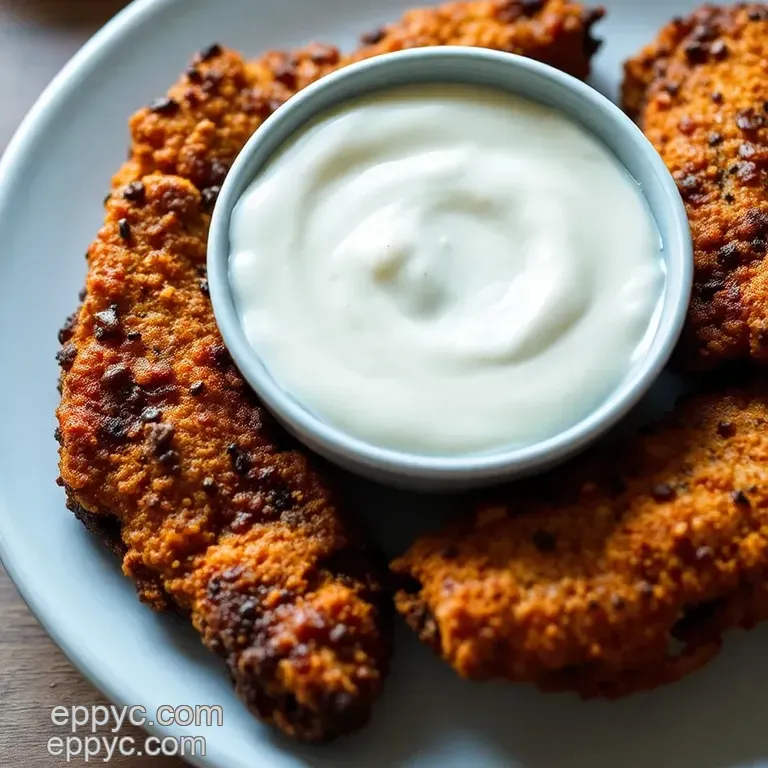 Deep-Fried Blackened Catfish with Homemade Tartar Sauce presentation