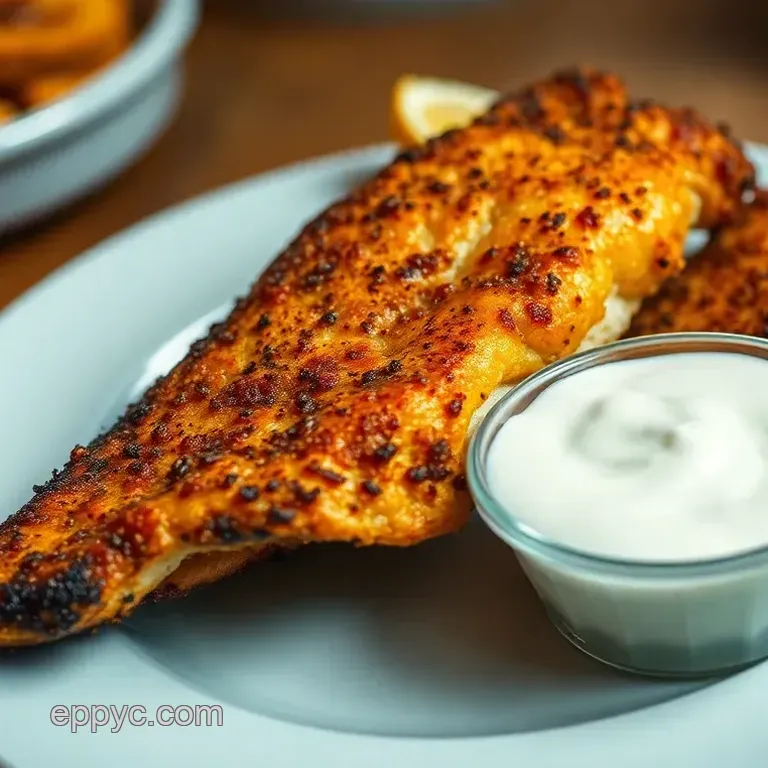 Deep-Fried Blackened Catfish with Homemade Tartar Sauce