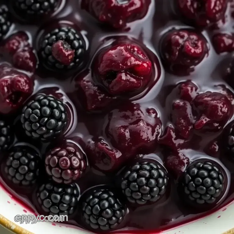 Delicious Blackberry Compote presentation