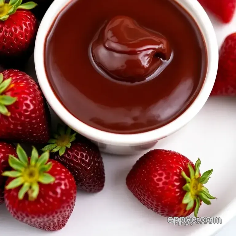 Dip Fresh Strawberries in Sweet Carob Bliss presentation